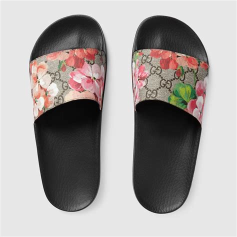 gucci slides blue bloom|gucci gg blooms supreme slide.